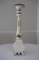 CC1 | Large vintage painted wood candlestick